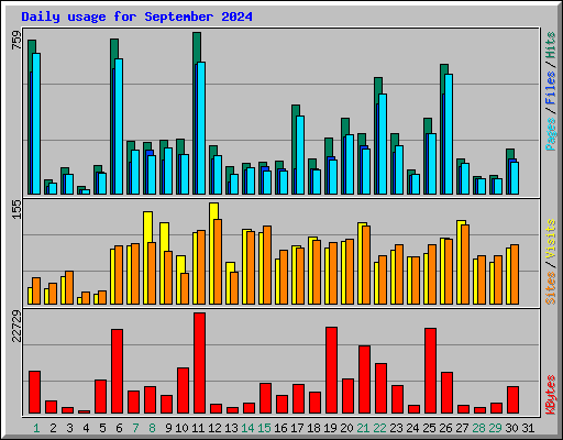 Daily usage for September 2024