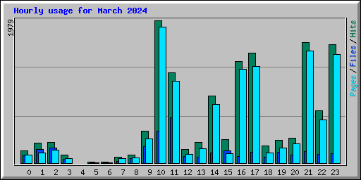 Hourly usage for March 2024