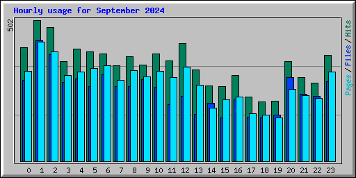 Hourly usage for September 2024