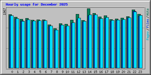 Hourly usage for December 2025