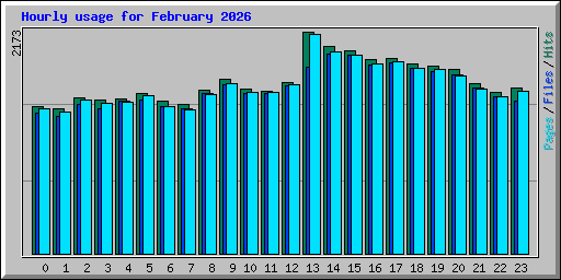 Hourly usage for February 2026