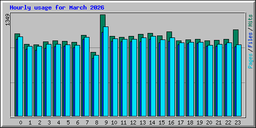 Hourly usage for March 2026