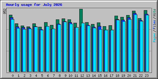 Hourly usage for July 2026